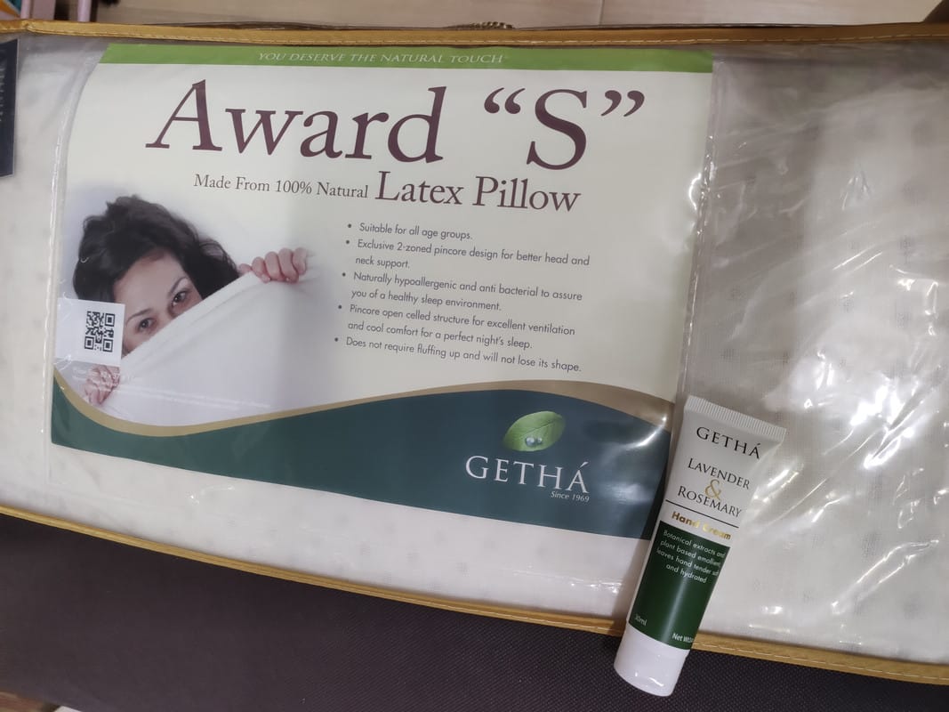 Customer photo review of Getha Award S Latex Pillow