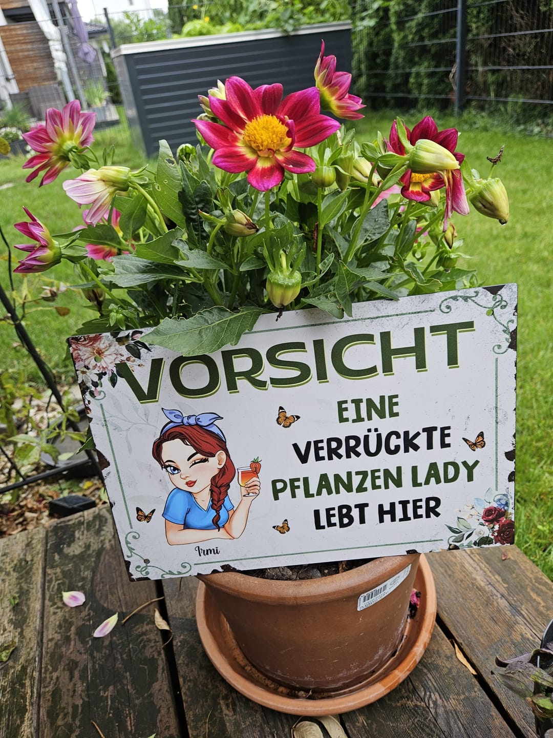 Customer photo review of Pflanzen Mama - Personalisiertes Türschild für den Garten