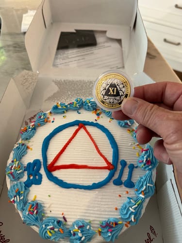 Customer photo review of 1 to 50 Year 40mm Gold & Silver AA Medallions - Bi-Plate Fancy Chips/Coins