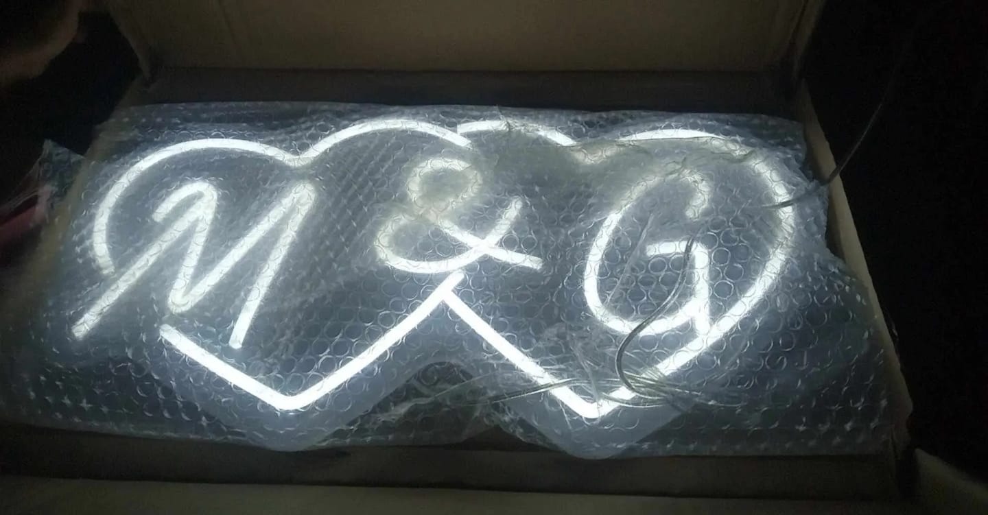 Customer photo review of Custom Neon Sign