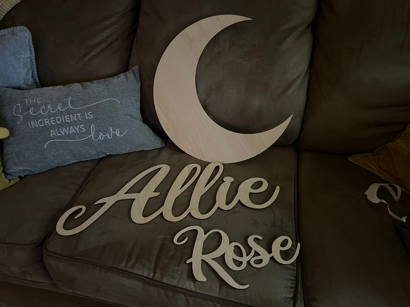 Customer photo review of Script Font Custom Name Wood Cutout - Baby Nursery - Decor - DIY - up to 48 Wide"