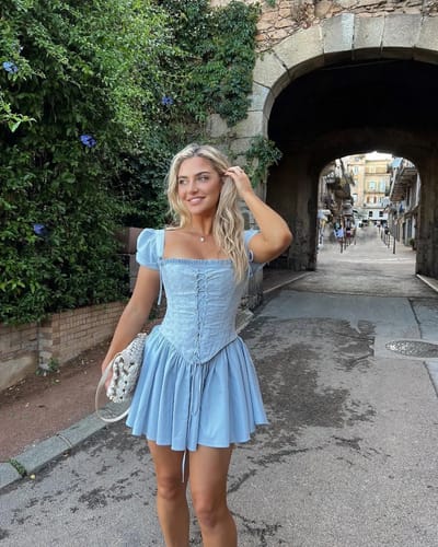 Customer photo review of Leila Mini Corset Dress