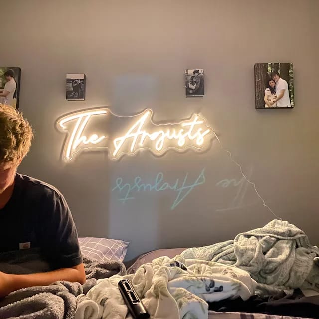 Customer photo review of Custom Neon Sign
