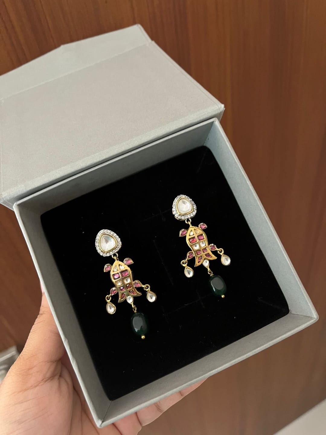 Customer photo review of Anika Earrings