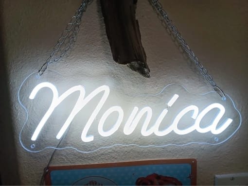 Customer photo review of Custom Neon Sign