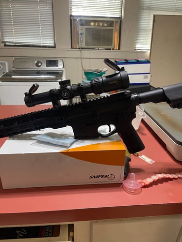 Customer photo review of Sniper NT 1-6X24 Tactical Rifle Scope Red/Green Illuminated Reticle