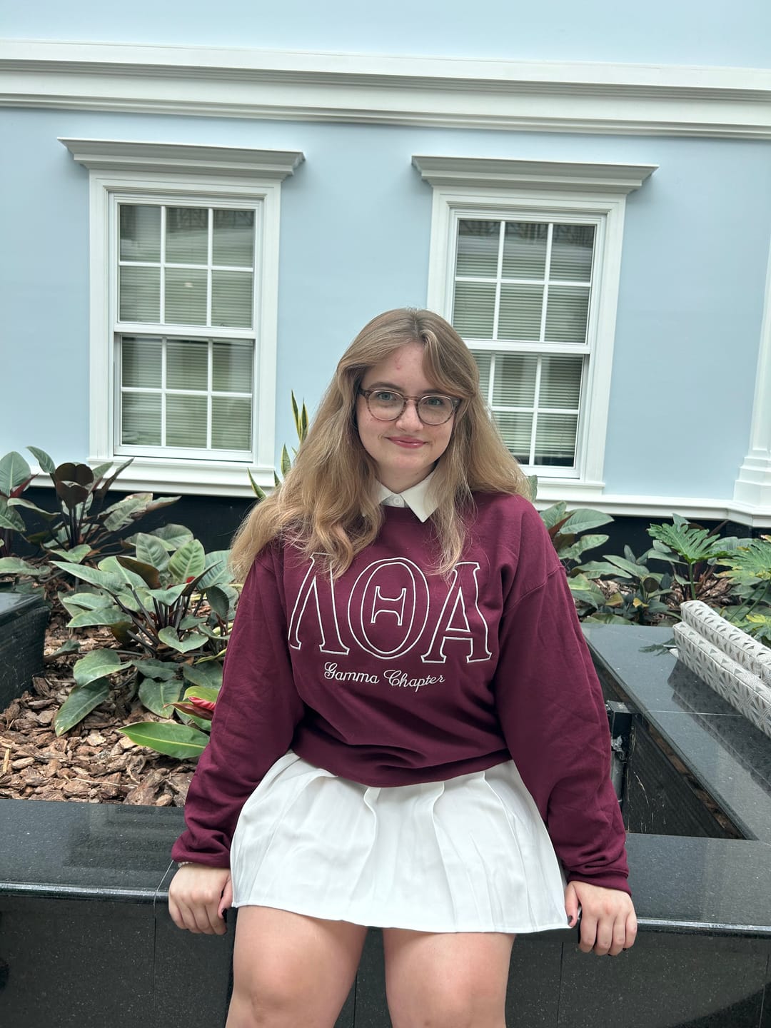 Customer photo review of LTA Minimalist Stitched Letter Crew