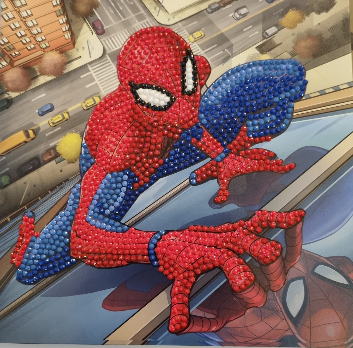 Customer photo review of Spiderman 18x18cm Crystal Art Card