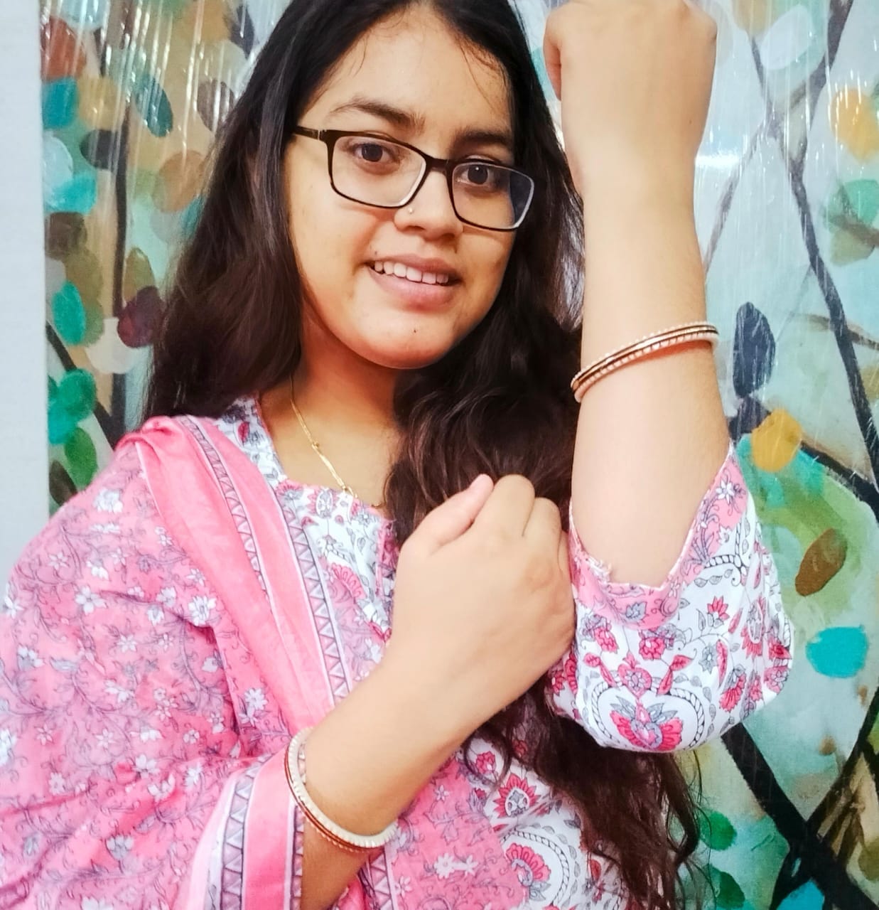Customer photo review of Red – “Crimson Charm Women’s Bangle” (Pack of 1 Pair) (2 pis)
