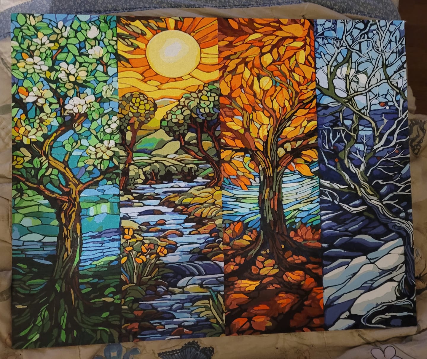 Customer photo review of The Four Seasons - Paint by Numbers