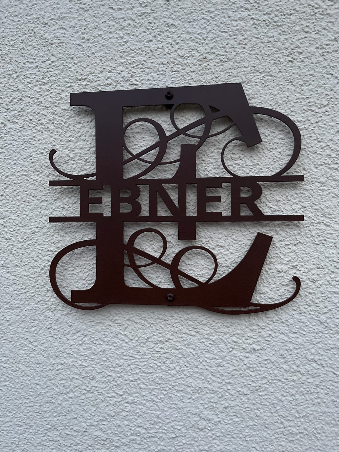 Customer photo review of Großes Namens-Monogramm (personalisierbar)