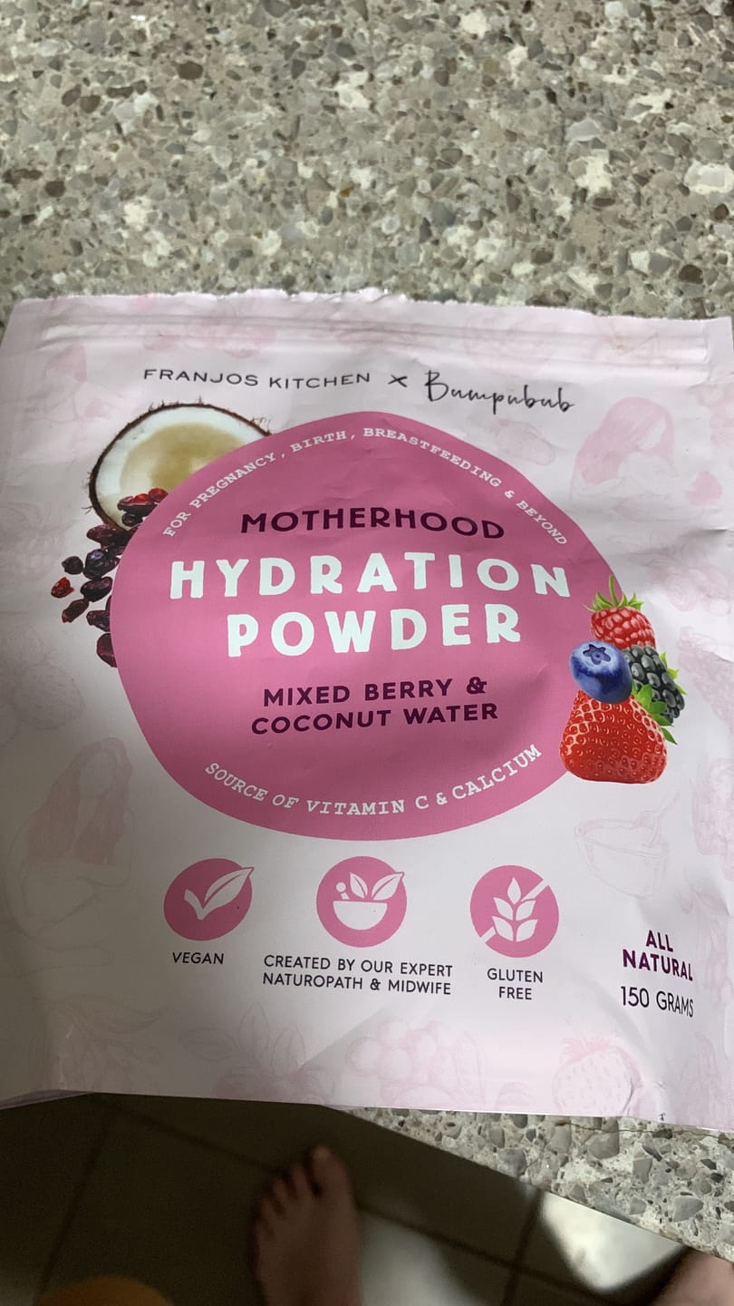 Customer photo review of Motherhood Hydration Powder - Mixed Berry