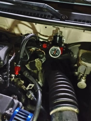 Customer photo review of Racing Adjustable Fuel Pressure Regulator Gauge Kit