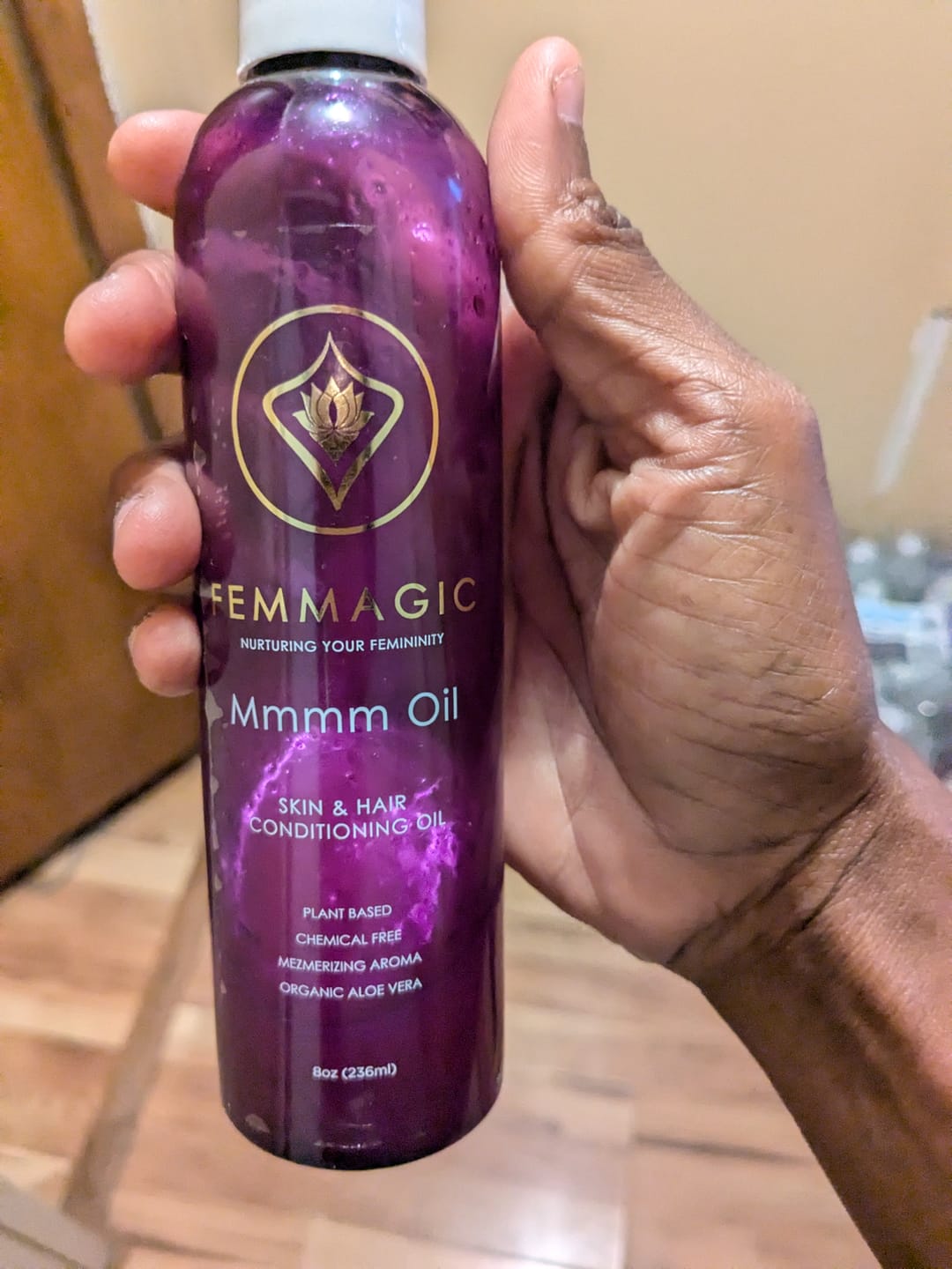 Customer photo review of Mmmm Oil (8 Oz)