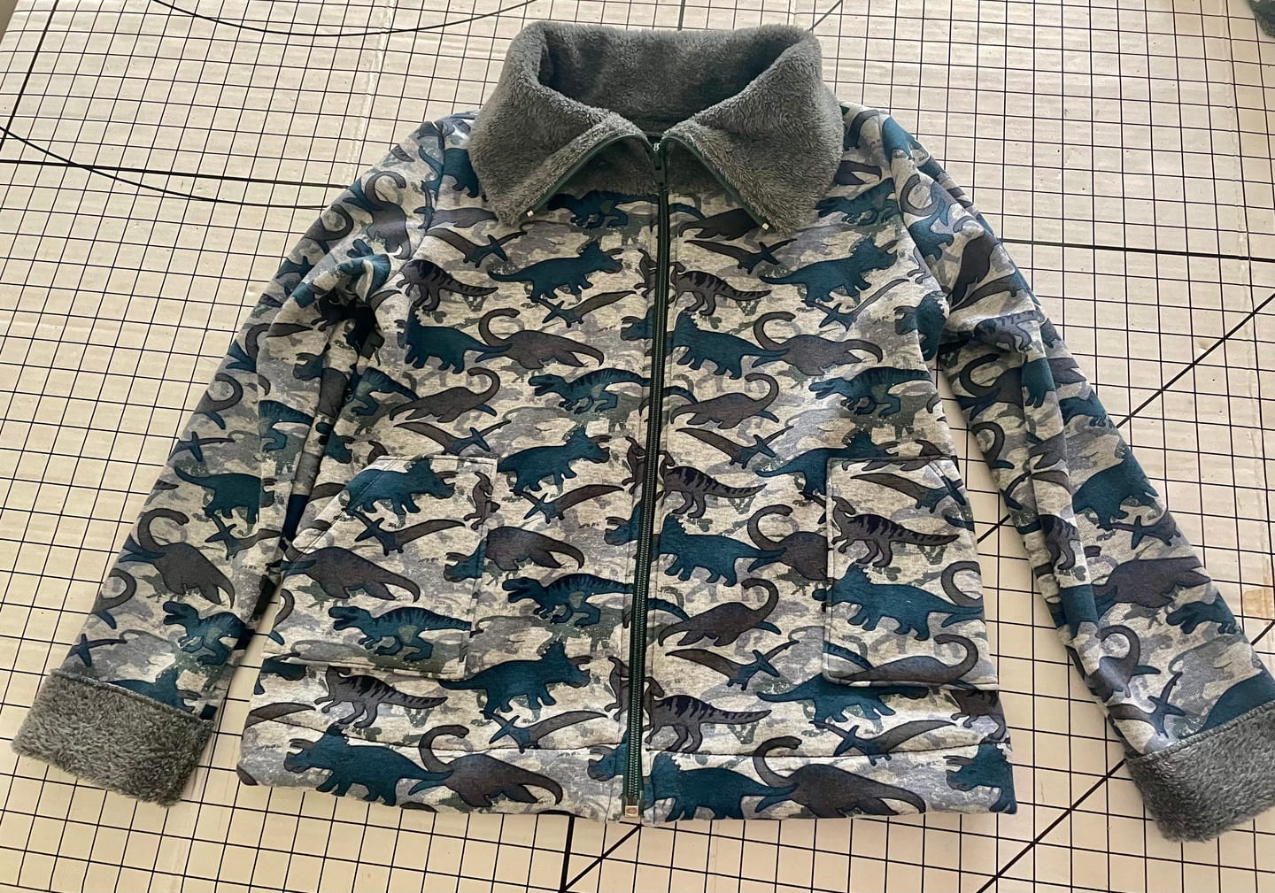 Customer photo review of Dinosaurs Sweatshirt Fabric