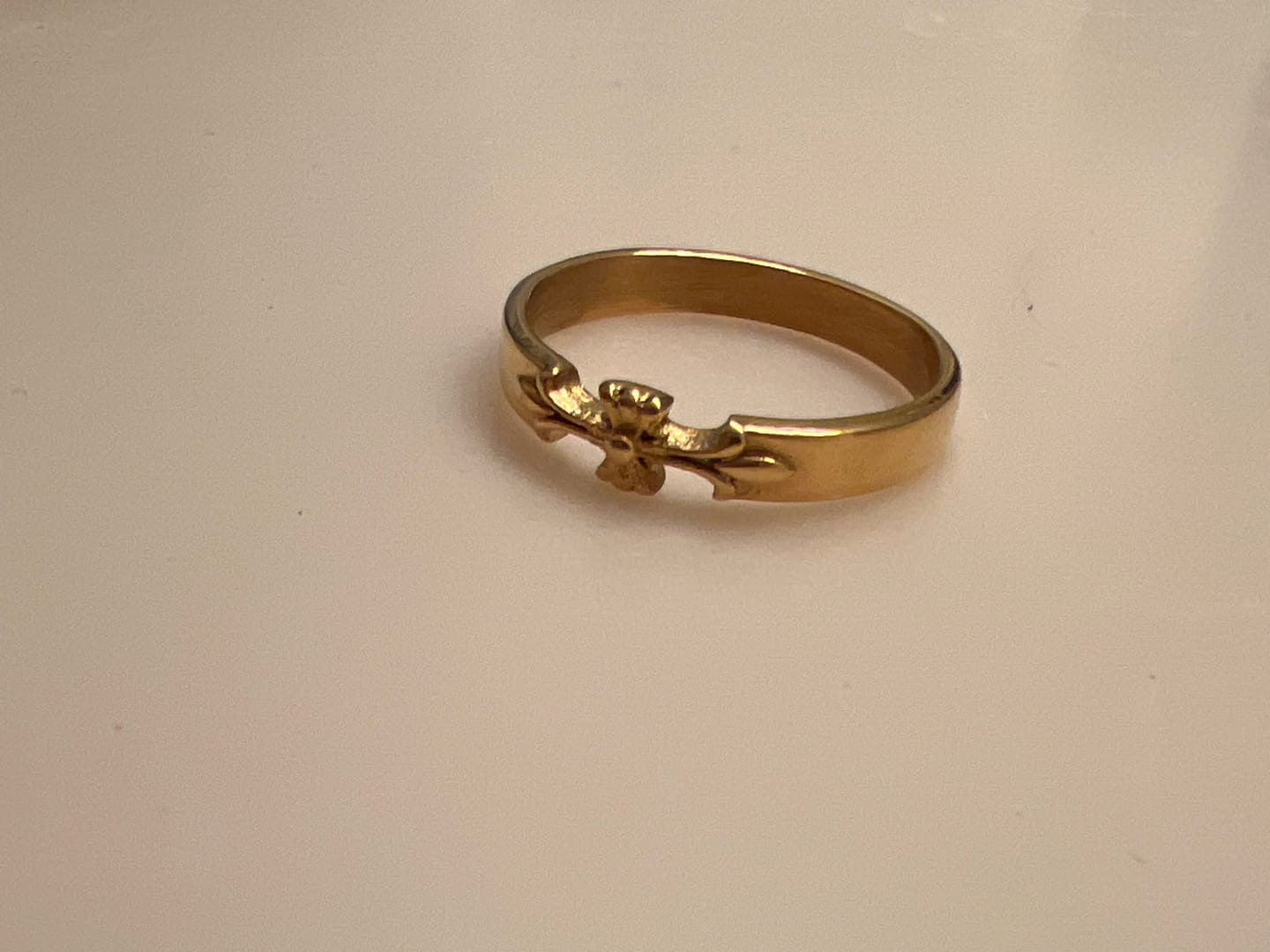 Customer photo review of Chrome Cross Ring Band
