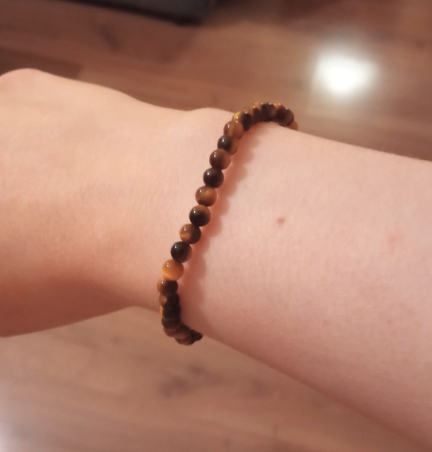 Customer photo review of Pulsera Ojo de tigre | 4mm | Protección - Transformación