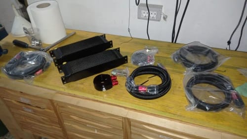 Customer photo review of Universal 13 Rows Oil Cooler Kit An10