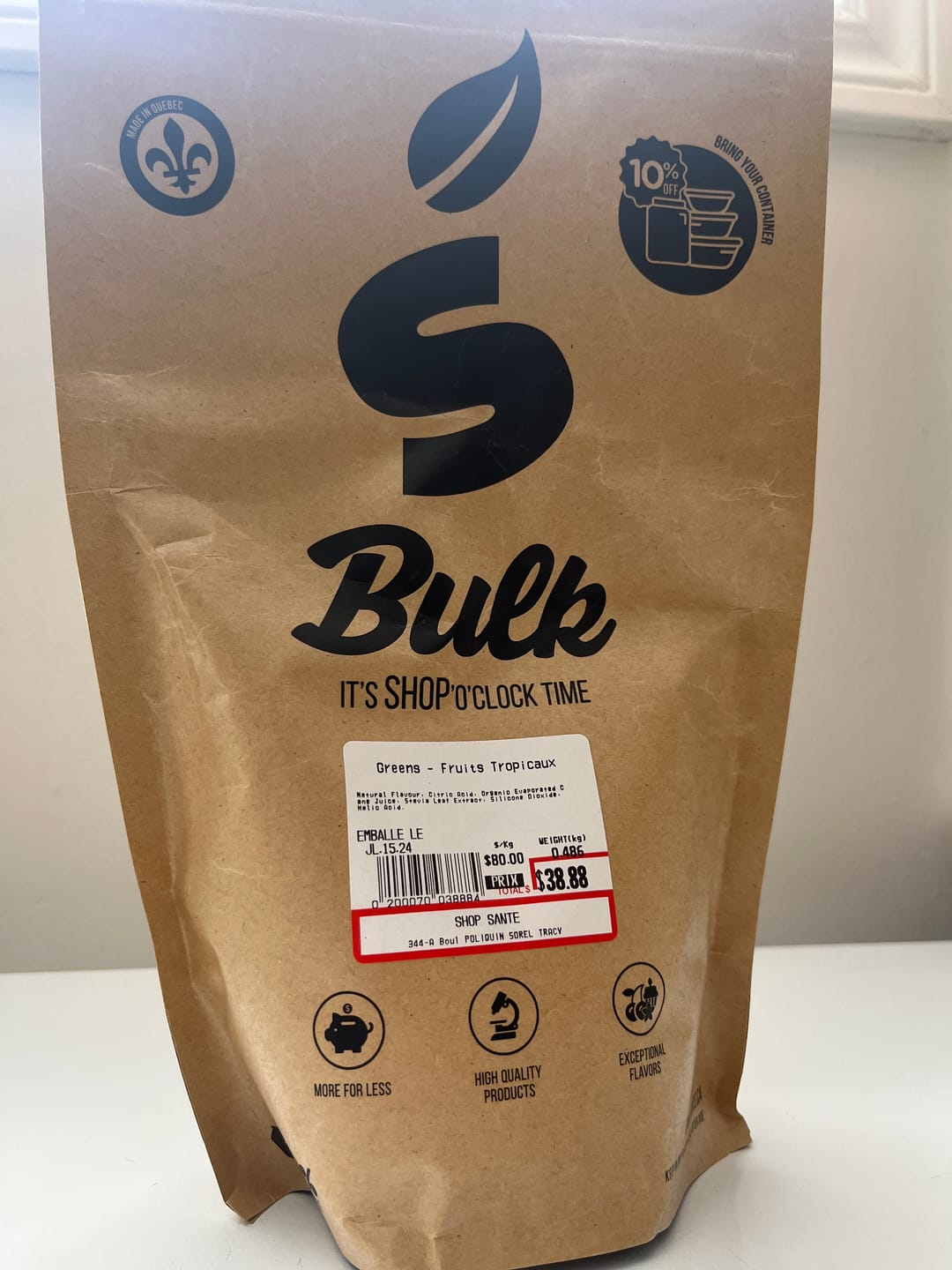 Customer photo review of VRAC - Greens & Berries (100g)
