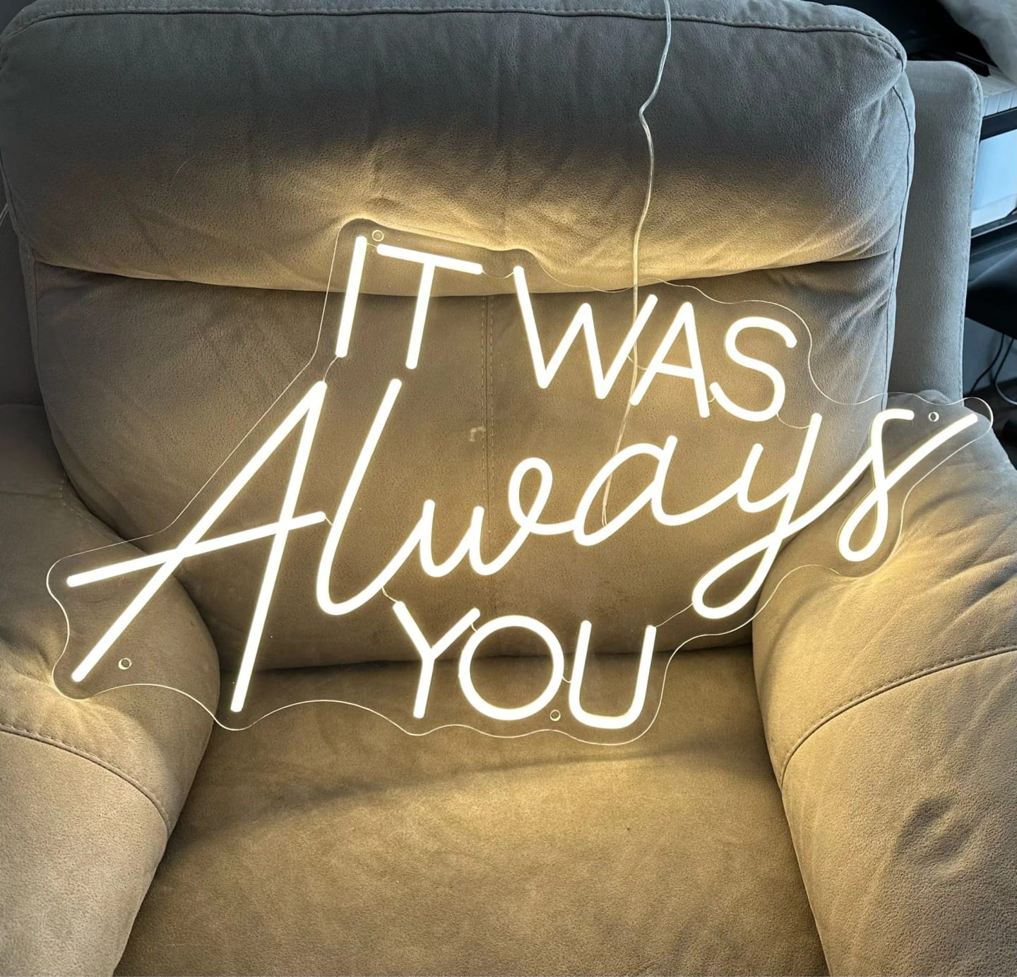 Customer photo review of Custom Neon Sign