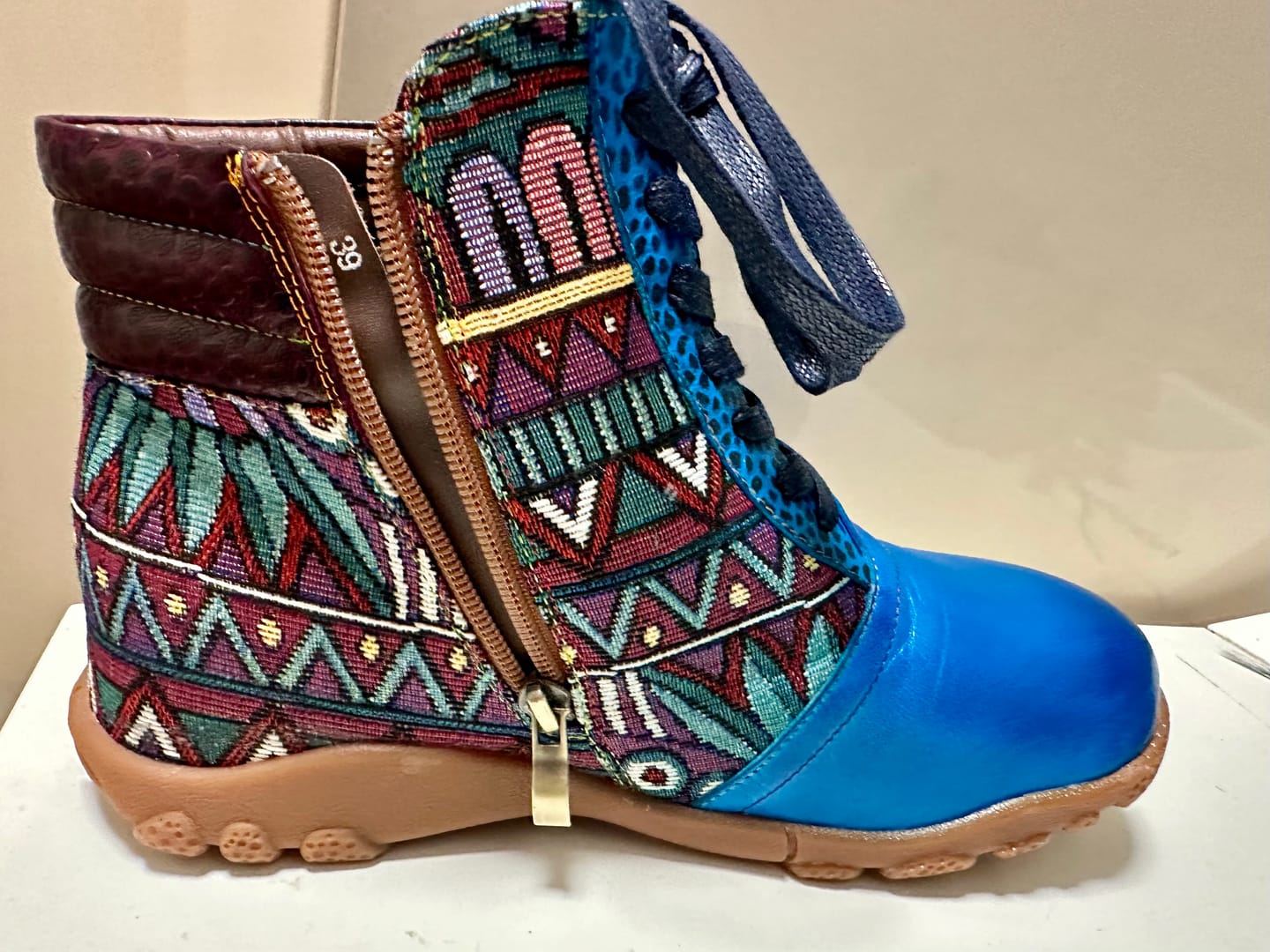 Customer photo review of Leather Handmade Comfortable Walking Boots