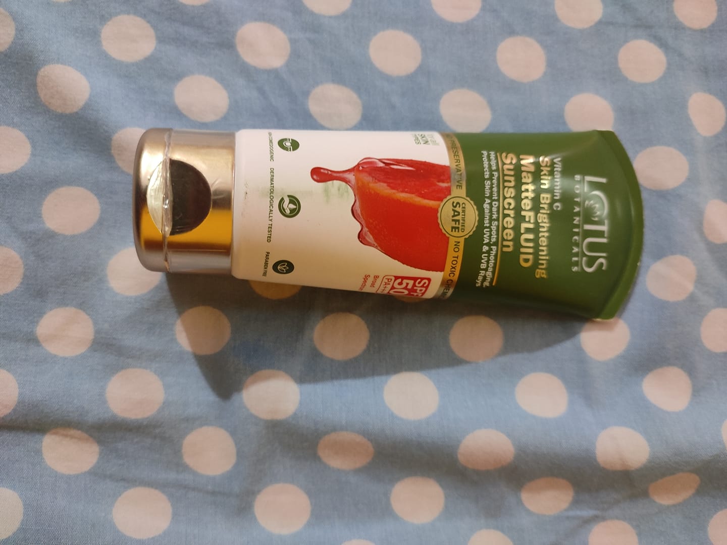 Customer photo review of Vitamin C Skin Brightening MatteFLUID Sunscreen | SPF 50 | PA+++