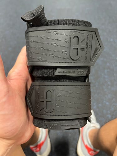 Customer photo review of Personal Record Heavy Duty Premium Wrist Wraps PR901 - All Black