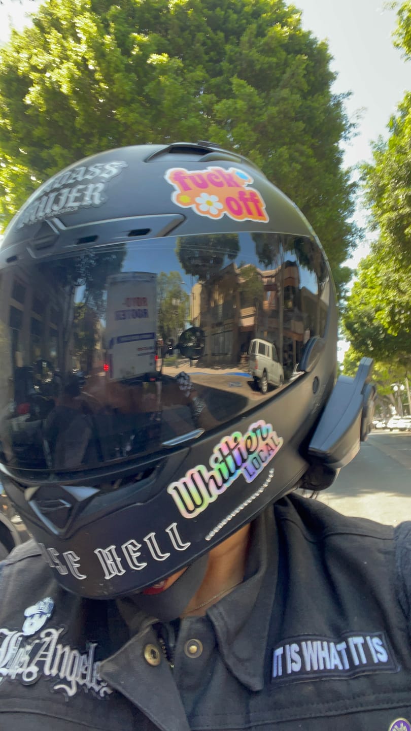Customer photo review of Fuck Off Sticker