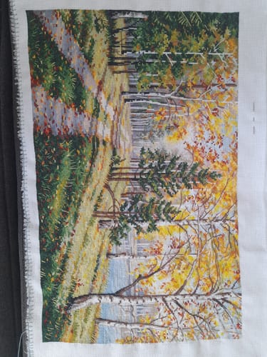 Customer photo review of Kreuzstich - Herbstsaison | 40x25 cm