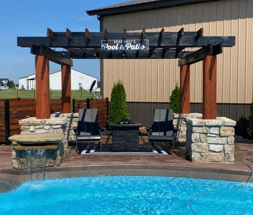Customer photo review of Pool Decor - Good Vibes Pool and Patio Sign
