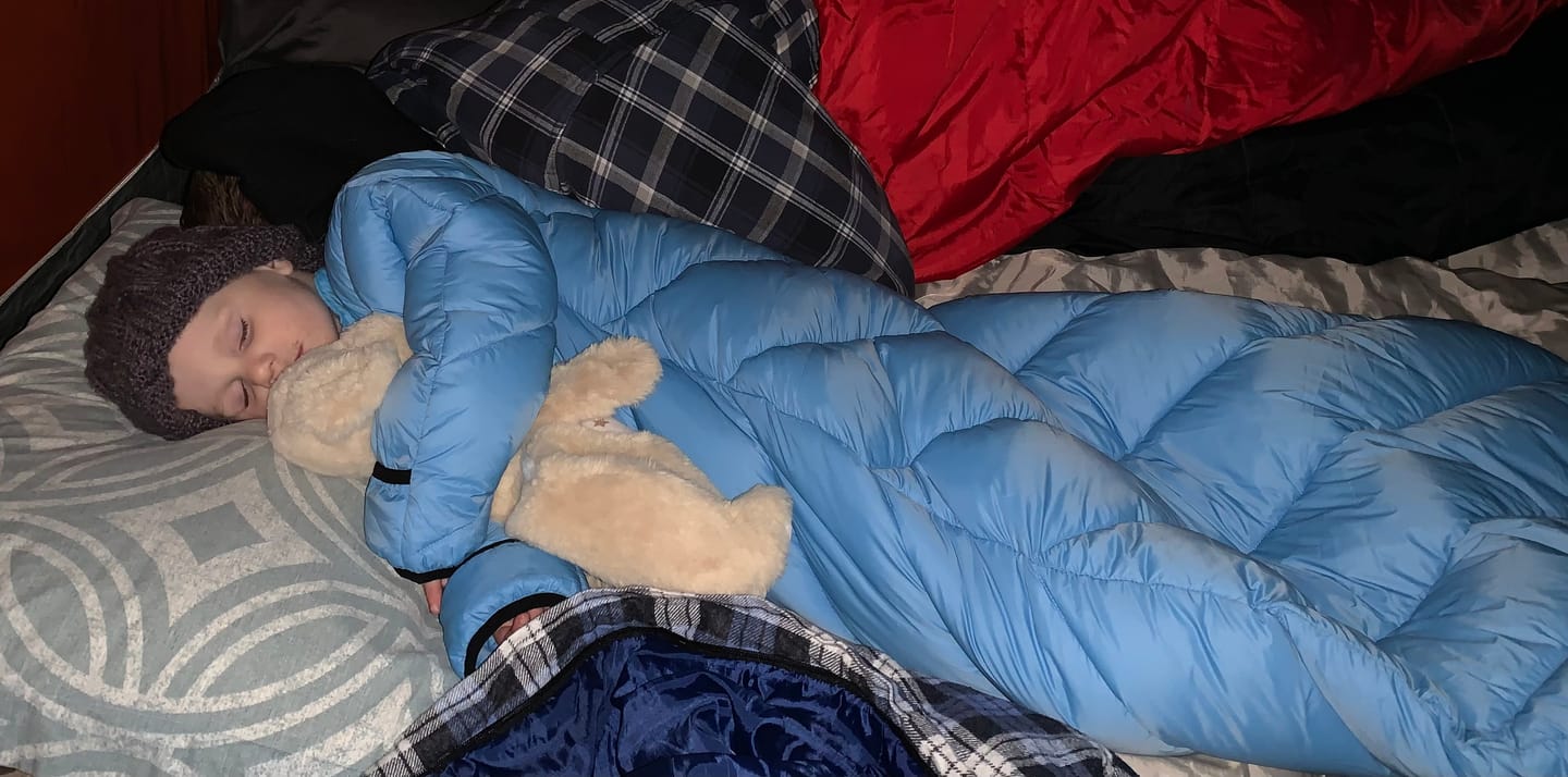 Customer photo review of Mighty Mo Kids Sleeping Bag (3-5 years)