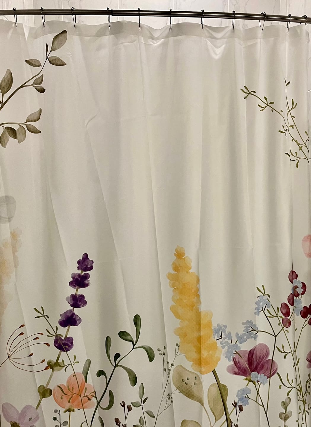 Customer photo review of Wildflowers Shower Curtain - White