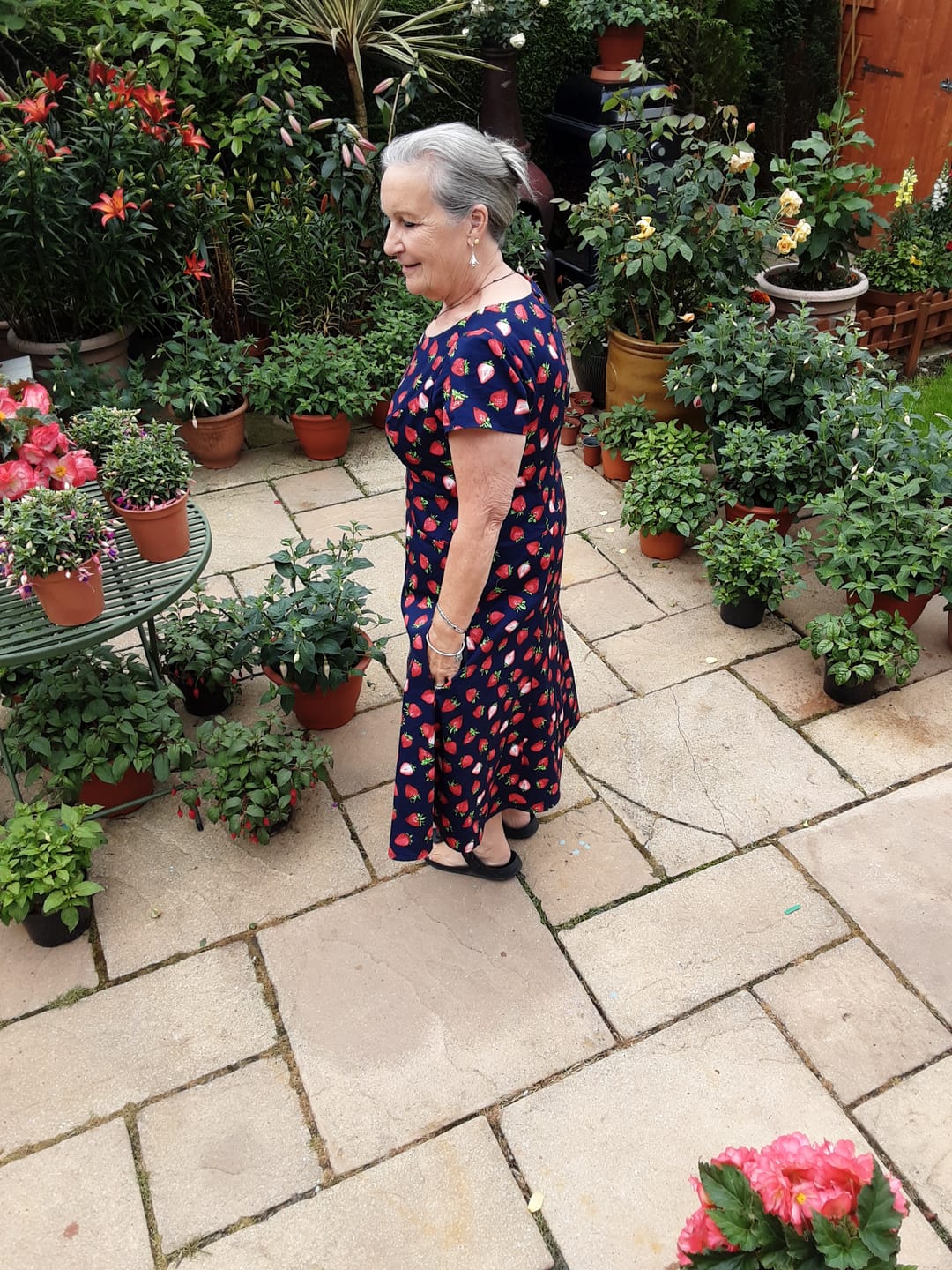 Customer photo review of Strawberry Rose & Hubble Cotton Poplin Fabric