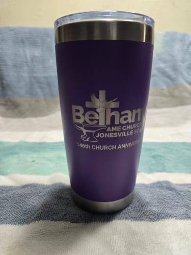 Customer photo review of Bundle (6) Custom Laser Engraved - 20oz Tumblers