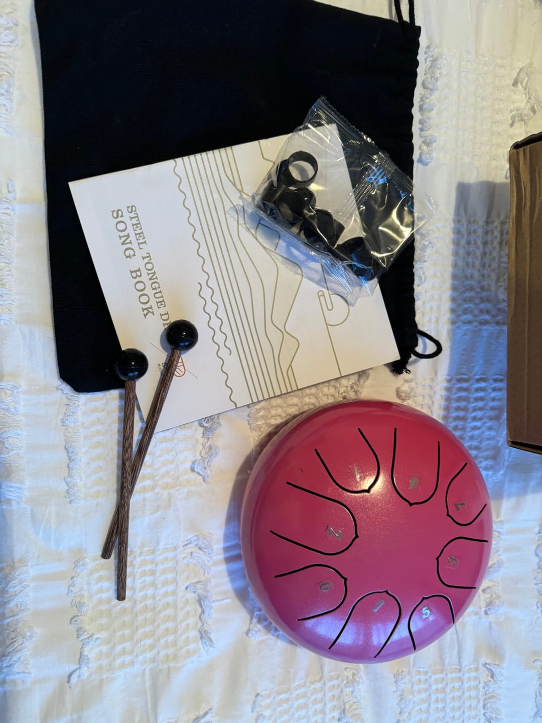 Customer photo review of Hluru Steel Tongue Drum Mini 6" 8-Note C Major