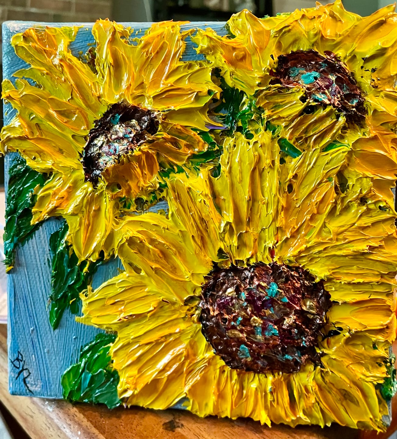 Customer photo review of DabblePaints™️ Yellow Ochre — Thick-Body Acrylic Paint