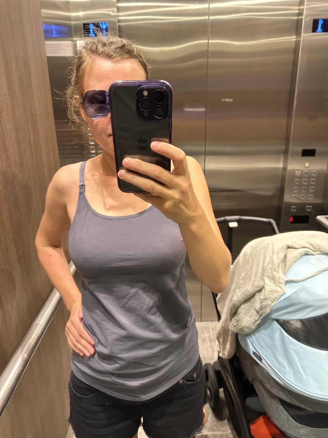 Customer photo review of Ellie Cruz Nursing Camisole