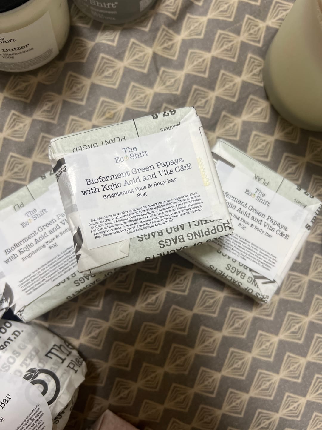 Customer photo review of Brightening Face & Body Bar Bioferment Green Papaya with Vits C & E