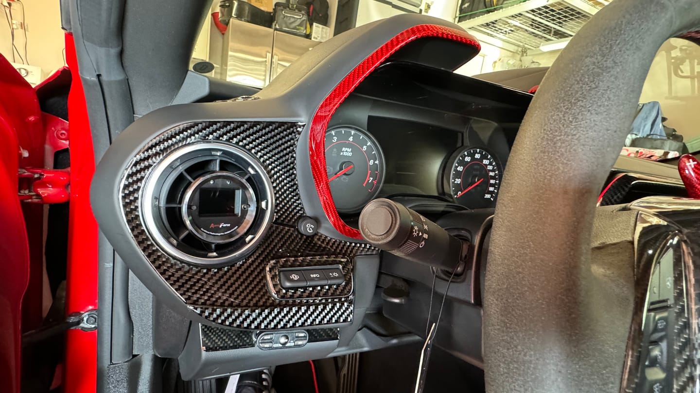 Customer photo review of 2016-2024 Chevy Camaro Real Carbon Fiber Driver Side Dash Overlay