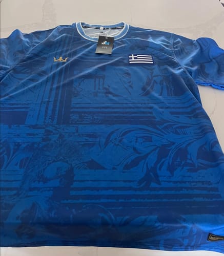 Customer photo review of Greece Custom Football Jersey