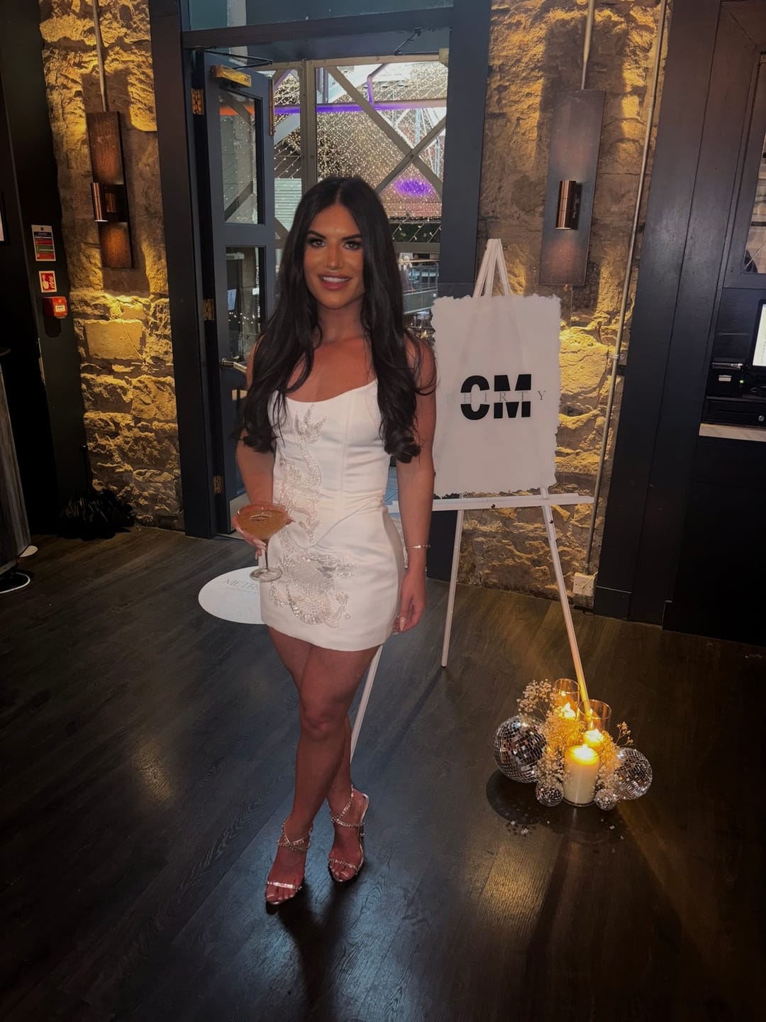 Customer photo review of "Chen" Embellished Corset Top & Mini Skirt Co-Ord Set