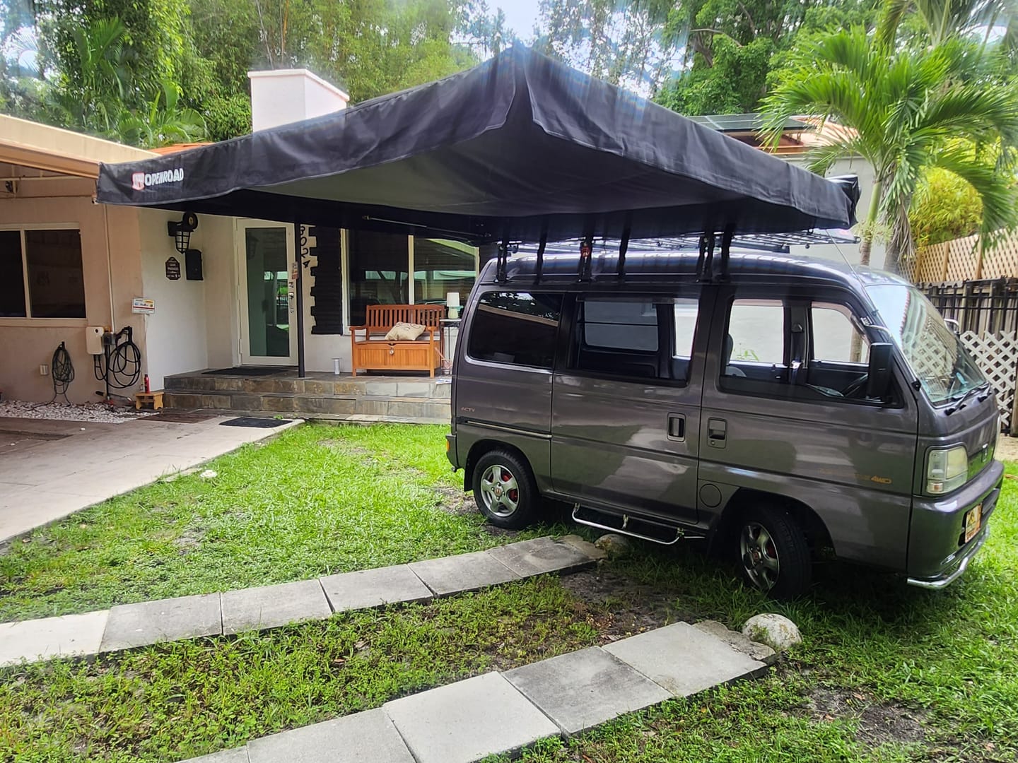 Customer photo review of OPENROAD 90-Degree Quick-open Awning