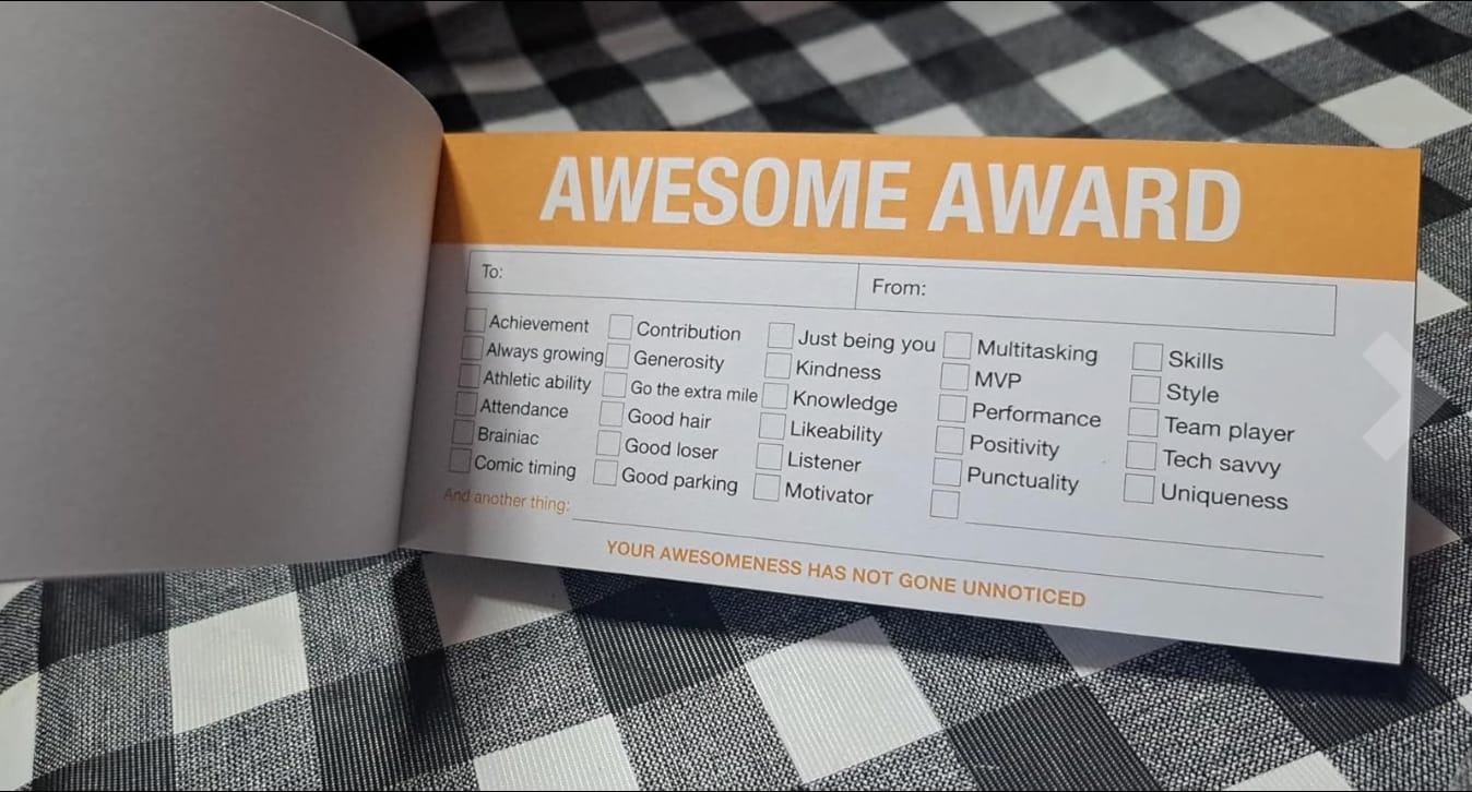 Customer photo review of Little Ticket Book of Awesome