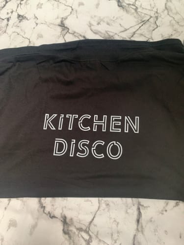 Customer photo review of T-shirts with Your Logo On Front and Text on Back