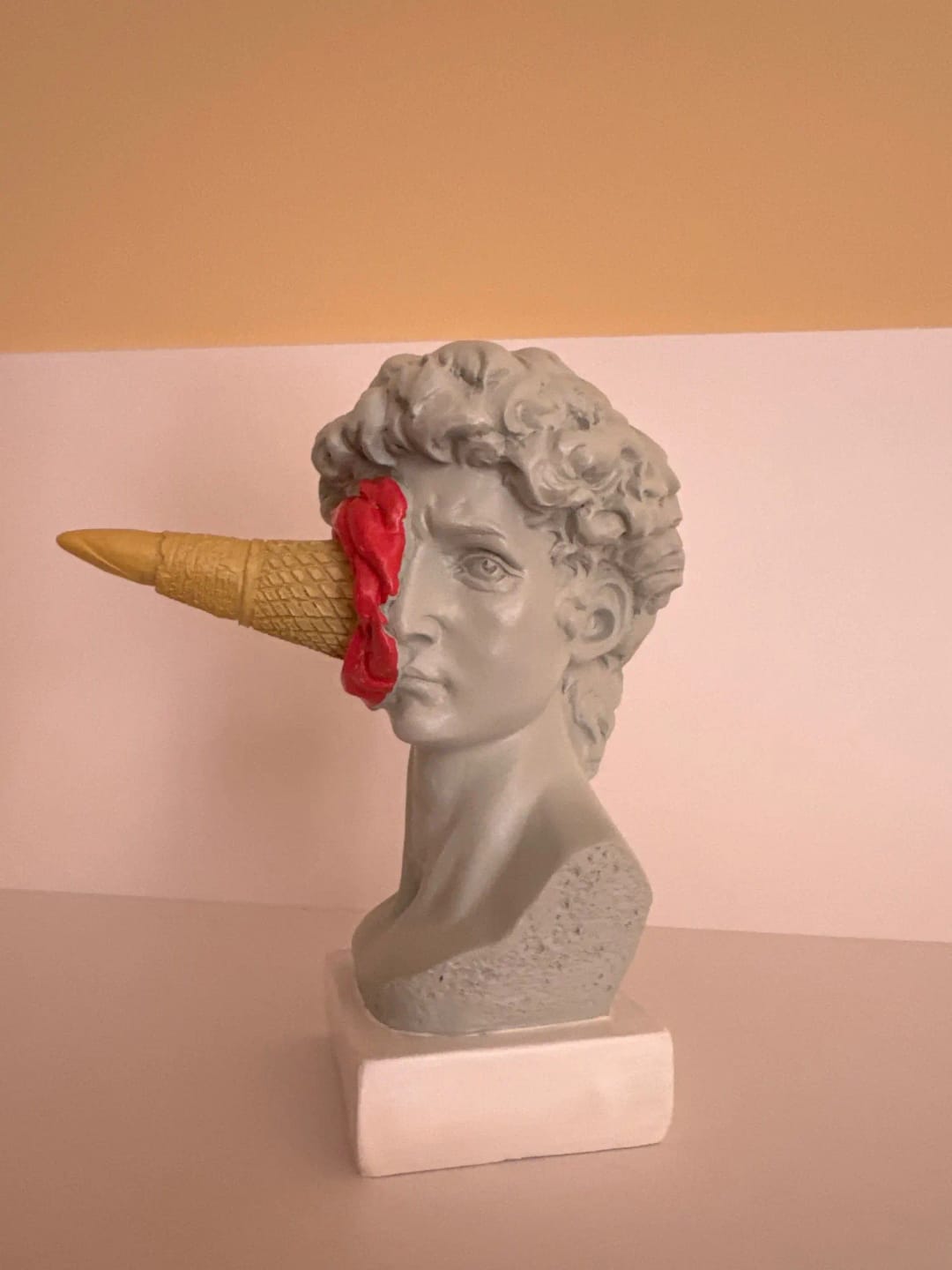 Customer photo review of In Your Face Resin Statue