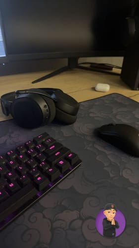 Customer photo review of Cloud Purple | Mousepad