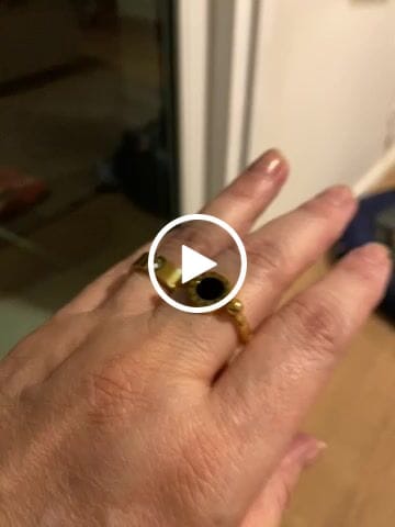 Customer video review of Anel Giratório Numeral Romanos Banhado em Ouro 18K