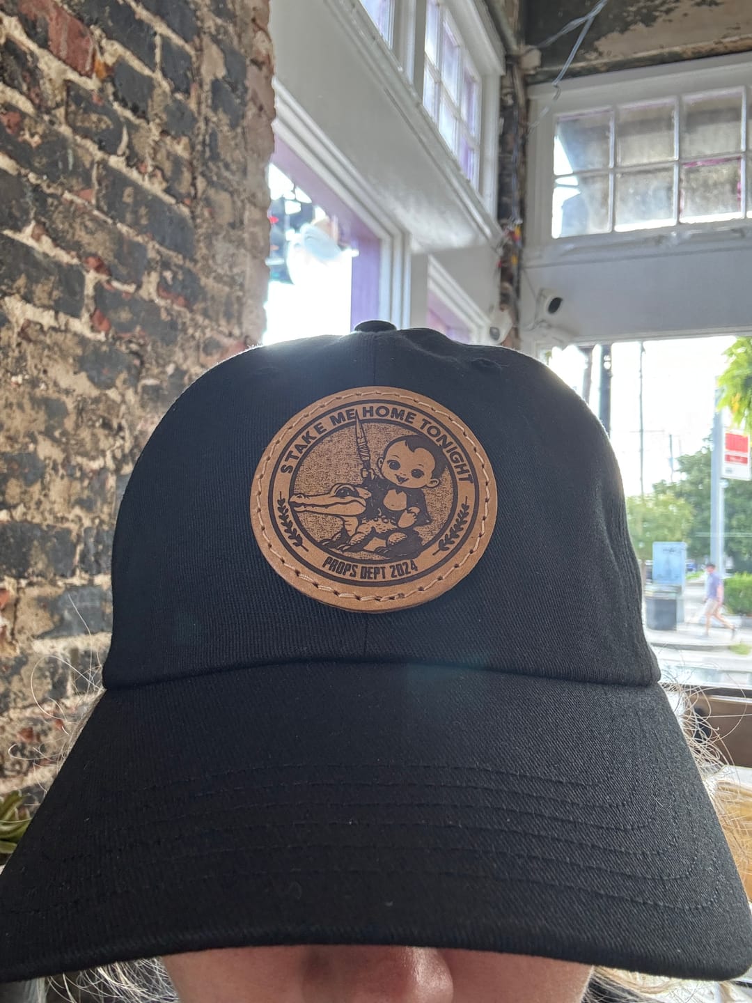 Customer photo review of 112XL Custom Leather Patch Hat