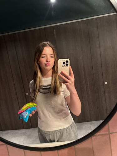 Customer photo review of 'Smile' baby tee