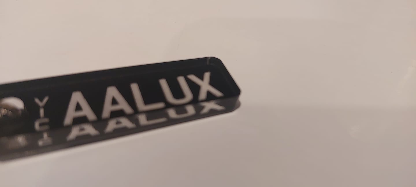 Customer photo review of VIC Deluxe Licence Plate Custom Keychain